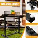 MorningRo RV Adjustable Table Leg Folding Dinette Table Stand Bed Base for RV Height Adjustable Bracket for Caravan Motorhome Yachts and Various Outdoor Activities(Black)