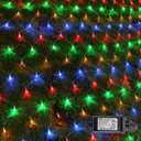FUNPENY Christmas Net Lights, 9.8ft x 6.6ft 200 LED Mesh Decor Clear Wire with 8 Modes Waterproof Connectable Xmas Decorations for Outdoor Bushes Yard Lawn Patio Tree Garden Party (Multi Colored)