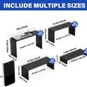 Black Matte Metal Display Stand,8 Pcs 2 Set Display Risers, Metal Rectangular Display Shelf Holders for Showcase, Dessert, Perfume, Vendor Events, Cupcake Stands, Toys Display Shelves ( 8Pcs-Black, 7L~8L~9L )