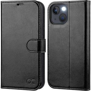 OCASE Compatible with iPhone 13 Wallet Case, PU Leather Flip Folio Case with Card Holders RFID Blocking Kickstand [Shockproof TPU Inner Shell] Phone Cover 6.1 Inch 2021 (Black)