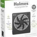 Holmes Battery & AC Powered Fan 10" Blade 78hrs on Battery with Head Tilt (2140549), Black