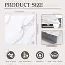 DEXDE Peel and Stick Floor Tile White Marble Waterproof Vinyl 24x24 10 PC