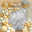 24 Pcs Silver Shimmer Wall Backdrop - 4x6 FT Silver Sequin Wall for Graduation, Anniversary & Engagement Decor