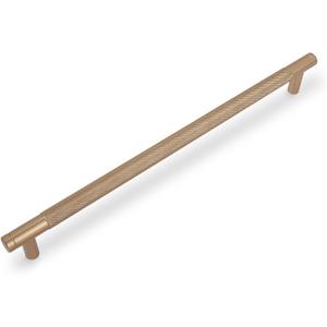 BUKOBYHE 6 Pack 11-5/ 16 inch（288mm） Kitchen Cabinet Handles Champagne Copper Knurled Cabinet Pulls Gold Drawer Pulls Kitchen Hardware