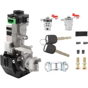 Dasbecan Ignition Switch Door Lock Cylinder Assembly Compatible with Honda Accord 2008-2011,CRV 2007-2010,FIT 2009-2011,Odyssey 2009-2011,Civic 2006-2011 Replace# 06350-SAA-G30 (with Chip ID46 Keys)
