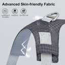 Taglory LED Dog Harness with AirTag Holder, No Pull Light Up Dog Vest for Night Walking, USB Rechargeable Pet Safety Harness with 2 Metal Clips, Adjustable Soft Vest for Small Dogs (Slate Gray, XS)