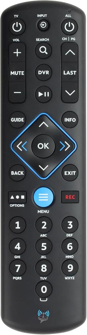 SatelliteSale Remote Control Replacement URC1160 Compatible with Spectrum/Charter Cable Set-Top Boxes, TVs, and Audio Devices - UE878RCU Matte Black ABS Plastic RC with Batteries Included