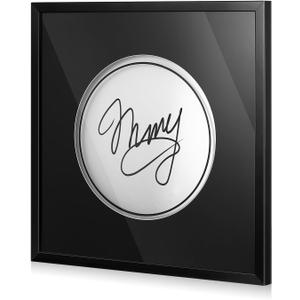 Silipull Drum Head Display Frame Wall Mount Wooden Drum Head Display Case Cabinet W/98% UV Acrylic Door Lockable Rack Storage Shadow Box for Collection Musician Collector Memorabilia(10" Drumhead)