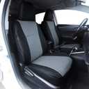 HKZ Custom Fit Tacoma Car Seat Covers for Toyota Tacoma 2016 2017 2018 2019 2020 2021 2022 2023 Double Cab/Access Cab - Front Row Only,2-Seats Set Leather (Black+Gray) (2016-2023 Tacoma Front Row, Black/Gray)