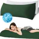 Ubauba Memory Foam Body Pillow with Cover, Full Large Body Pillows Insert for Adults with Envelope Closure Pillowcase, Firm & Fluffy Long Bed Pillows for Sleeping (20x54 inch, Green)