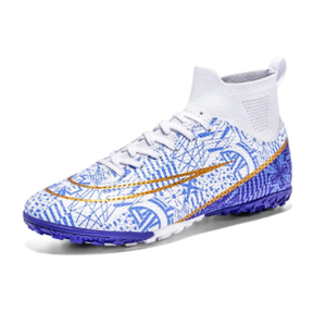 Men's Football Boots Indoor and Outdoor Football Shoes Sports Shoes Futsal Shoes TF Non-Slip Sole high top Football Boots, Size 36