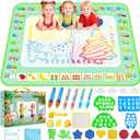 Water Doodle Mat 40 X 32 Inches Mess Free Coloring Magic Drawing Mat Toddlers Educational Toys,Birthday Christmas Gifts for 3 4 5 6 7 8 Years Old Boys Girls