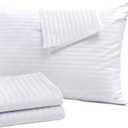 Set of 12 Pillow Protectors with Zipper Standard Size - 100% Resistant to Stains, Dust & Dirt - Washable Covers for Increased Pillow Lifespan