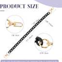 Black Bag Chains Purse Strap Acrylic Handbag Chain Adjustable Handbag Shoulder Strap Replacement, DIY Craft Short Bag Handle for Clutch Purse, Shoulder Bags 17.7" Length