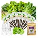 Salad Greens Seed Pod Kit for AeroGarden, iDoo, Ahopegarden, MUFGA with Red/Green Romain/American Fast/Buttercrunch/Parris Island Lettuce, Spinach  Compatible with All Garden (12Pod)