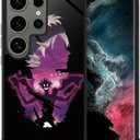 CARLOCA Compatible with Samsung Galaxy S24 Ultra Case for Girl Boy Ultra Protection Shockproof Soft Silicone TPU Non-Slip Back for Samsung Galaxy S24 Ultra Pattern Purple Anime Face