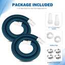 1 1/2" Swimming Pool Filter Hose Replacement Kit, 1.5" Above Ground Pool Filter Hose Suitable for Filter,Pump,Vacuum and Skimmer(6 Feet,2 Pack)