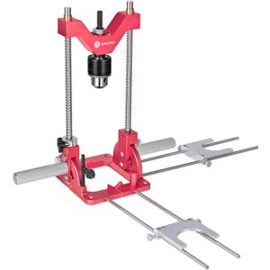 Heavy-Duty Portable Drill Guide for Straight Holes, 0 to 60 Angle Drilling Guide with Guide Rod, Drill Press Adapter for Hand Drill, Precision Adjustable Drill Jig Attachment with 1/2" Chuck