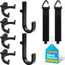 Shed Accessories for Suncast | Heavy Duty ABS Storage Shed Hooks | J&U Shape Tool Hooks Compatible with Craftsman&Suncast Storage Shed
