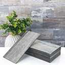 Art3d 102-Piece Peel and Stick Tile Backsplash for Kitchen Bathroom, 3in. x 6in. Stick on Subway Tile Distressed Wood Plank (3" X 6, Distressed Silvery Moon)