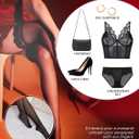 Buauty Black Thigh High Stockings for Women  Lace Top Sexy Thigh Highs Pantyhose, Plus Size Sheer Black Tights (Black)