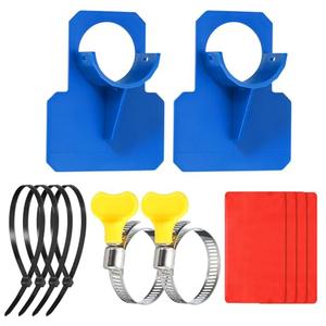 uxcell Swimming Pool Pipe Holder, 2pcs Pool Hose Support Bracket for Above Ground Pool Preventing Pipes Sagging Accessory(Blue)