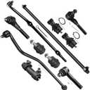 SCITOO 11pcs Suspension Kit 2 Front Inner 1 Outer Tie Rod End 2 Lower 2 Upper Ball Joint 1 Right Side Connecting Rod 2 Tie Rod Adjusting Sleeve 1 Track Bar fit 1993-1998 for Jeep Grand for Cherokee