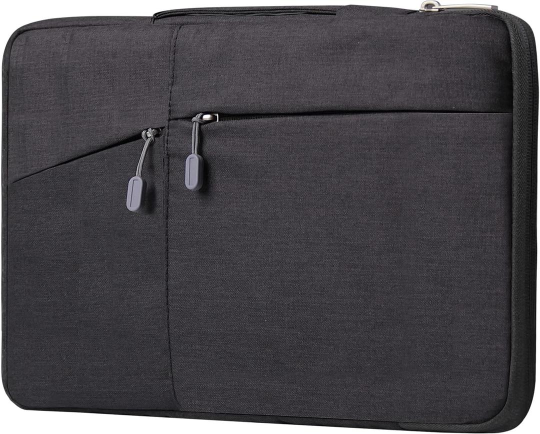 Megoo 12inch Laptop Sleeve Case for Microsoft Surface Pro 12 12"/11/10/9/X/8 13", Pro 7/6/5/4 12.5", Laptop Go 12.4", Carry Travel Case with Handle for 11"-13" Tablet Chromebook Computers(Black)