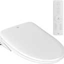 R&T V305 Round Bidet Toilet Seat, Electri Bidet Seat with Adjustable Warm Water, Air Dryer, Heated Seat, Night Light, Deodorization