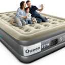 iDOO Air Mattress Queen with Built in Pump, 18 Raised Comfort Blow up Mattress, Inflatable Mattress for Home and Guest Bed, Upgraded Four Chamber Portable Air Bed, Colchon Inflable, 650 lbs Max