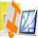 SPARIN Paper Glass Screen Protector for iPad Air 11 Inch M3/M2 (7th/6th Generation, 2025/2024), 2 Pack Tempered Glass Matte Film with Easy Installation Tray, Write Like on Paper, Apple Pencil Support