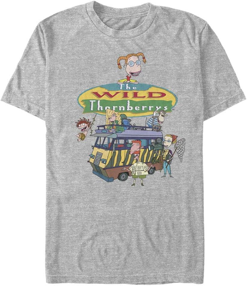 Nickelodeon Men's Big & Tall Logo Group Shot (Athletic Heather), 34