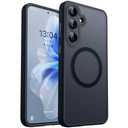 CANSHN Designed for Samsung Galaxy S24 Plus Case [Full Camera Protection] Shockproof Protective Phone Cover 6.7 Inch - Black