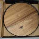 Acacia Wood 18" Lazy Susan Turntable Organizer for Table Top, Farmhouse Large Round Lazy Susan for Cabinet Kitchen Centerpieces Dining Table, for Condiments Charcuterie, Bathroom Vanity Tray Decor