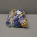 Yunlly 100 Pcs Artificial Flowers Fake Silk Roses Long Stem Rose Bouquet Wedding Party Home Decor for DIY Baby Shower Centerpieces Tables Home Decorations(Blue, Gold)