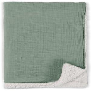 Soft Muslin Cotton Baby Blanket - Breathable and Lightweight Blanket Keeps Your Newborn Baby Girl Or Boy Cozy and Warm - Perfectly Sized for Any Stroller or Car Seat, 35x27.5”