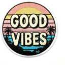 3.5" Good Summer Vibes Iron On Patch - Embroidered Summer Palm Trees Hippie Hawaii Chill Applique Appliques Iron On Sew On Patches for Holes, Clothing, Jeans, Hat, Backpacks, Clothes
