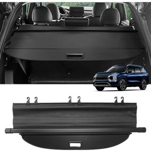 Cargo Cover for Mitsubishi Outlander 2025-2022 (Not Fit Sport Models) Retractable Trunk Cover Security Shielding Shade Cargo Luggage Cover Trunk Privacy Protection (Carbon Fiber Texture)