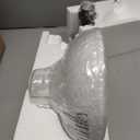 Flush Mount Ceiling Light Fixture < Bulb NOT Included >, Black Metal Frame Ceiling Light Fixture with Seeded Glass, Farmhouse Light Fixture for Kitchen Island Entryway Porch Foyer