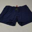 SILKWORLD Mens Swimming Trunks with Compression Liner 2 in 1 Quick-Dry Swim Shorts with Zipper Pockets (XX-Large, Navy)