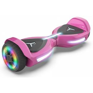 All Terrain Hover Board with Flash LED Lights and Wireless Speakers, Electric Hoverboard Supports Up to 165 lbs, Self Balancing Scooter Gift for Kids Pink