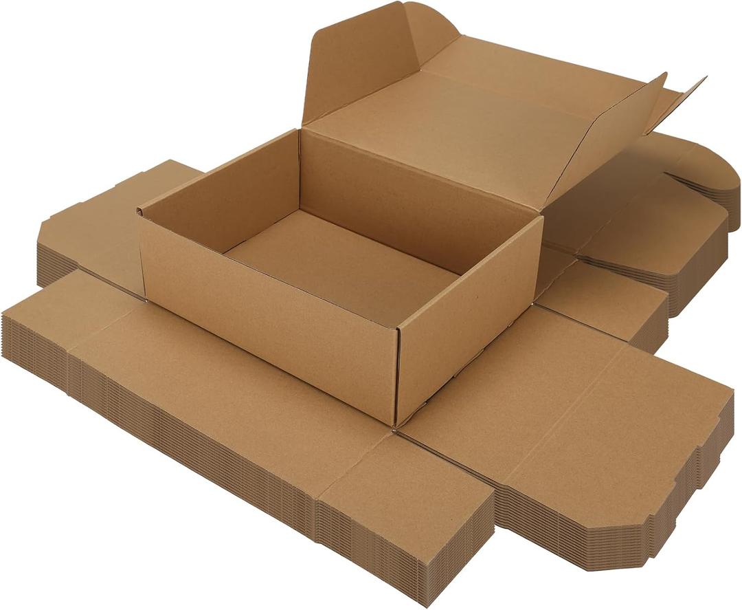 12x9x4 inch Shipping Boxes Set of 15 Brown, Inner Size 11.6x8.6x3.6 inch Cardboard Box Mailers for Small Business Packaging Mailing or Gift Wrapping Giving