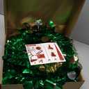 [Timer & 8 Modes] 6 Ft Lighted Slim Christmas Tree Happy New Year 2025 with 100 Warm White & Multicolor Changing Lights Battery Powered Big 3D Star,Tinsel Pop Up Holiday Decoration (Champagne Gold Green)