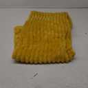 NEWCOSPLAY Super Soft Throw Blanket Mustard Yellow Premium Silky Flannel Fleece 3D Ribbed Jacquard Lightweight Bed Blanket All Season Use (Mustard Yellow Ribbed, Throw(50"x60"))