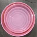 BoxedHome BPA Free Plastic Round Mixing Bowl with Lids, 12 Pack Nesting Bowls with Lids Set, Microwave and Dishwasher Safe Prep & Serving Bowls Great for Mixing, Baking, Serving (Pink, 12pcs)
