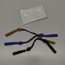 Kids Glasses Strap - No Tail Sunglasses Straps Cords for Boys Toddler and Girls - Eyeglass Holders Around Neck - Adjustable Eyewear String Lanyard Retainer - 3Pcs 10in Multicolor (Child, Black Blue Brown)