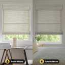 LazBlinds Cordless Bamboo Roman Shades for Windows, Light Filtering Natural Bamboo Blinds, Easy Lift Cordless Design for Living Room & Bedroom, Fits Interior Windows 30.5" W x 48" H, Greystone