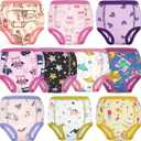 MooMoo Baby Potty Training Underwear Absorbent Toddler Training Pants for Boys and Girls 10 Packs Cotton Pee Pants, Size: 2T