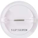 EASY-EXS Access Panel Round 6.5" Spring-Clip (Max Service Opening 5.5") Plastic White (Pack of 2) (Round 6.5")