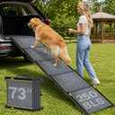 Dog Ramp for Car 73" Extra Long, Telescoping & Aluminum Dog Steps